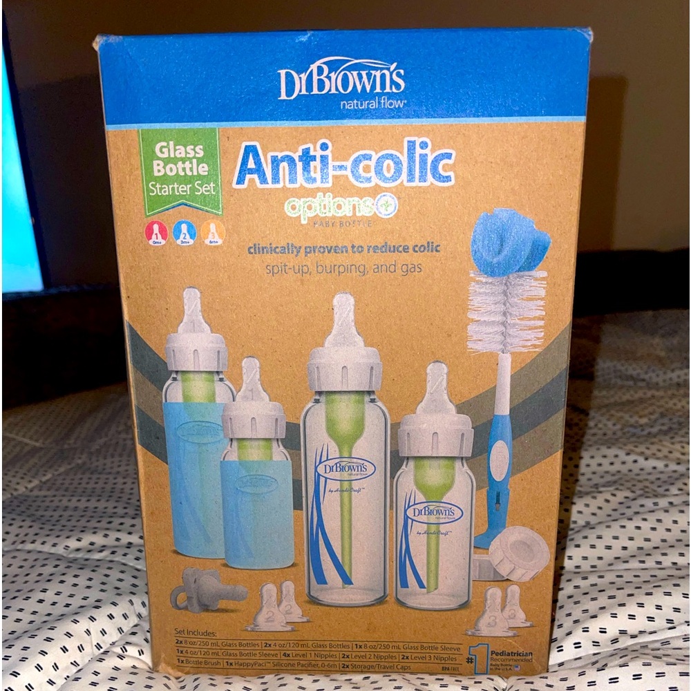 Dr Browns Anti-Colic Glass bottle set